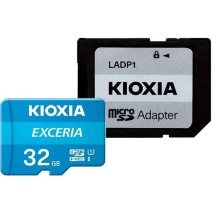 کارت حافظه microSDHC کیوکسیا (Kioxia) مدل EXCERIA کلاس 10 استاندارد UHS-I U1 سرعت 100MBps ظرفیت 32 گیگابایت+آداپتور SD