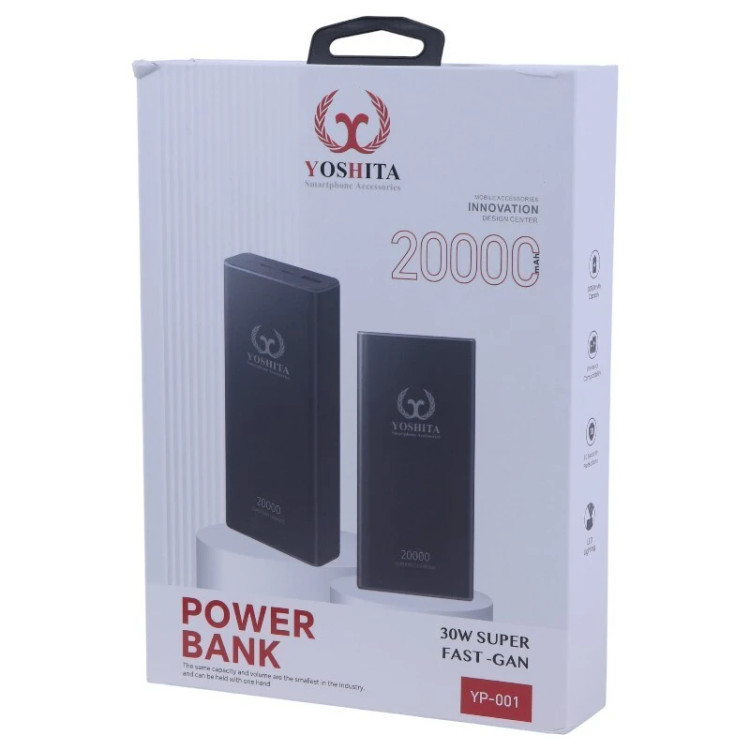 پاور بانک فست شارژ یوشیتا YP-001 PD 35W ظرفیت 20000 میلی آمپر ساعت