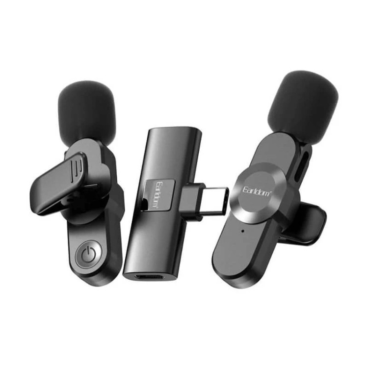 میکروفون یقه ای بی سیم دوتایی ارلدام ET-MC8C Type-C