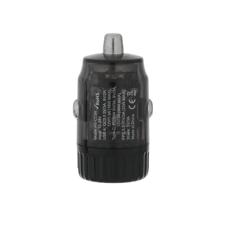 شارژر فندکی فست و PD دو پورت Hicostar مدل HS-CC24 36W
