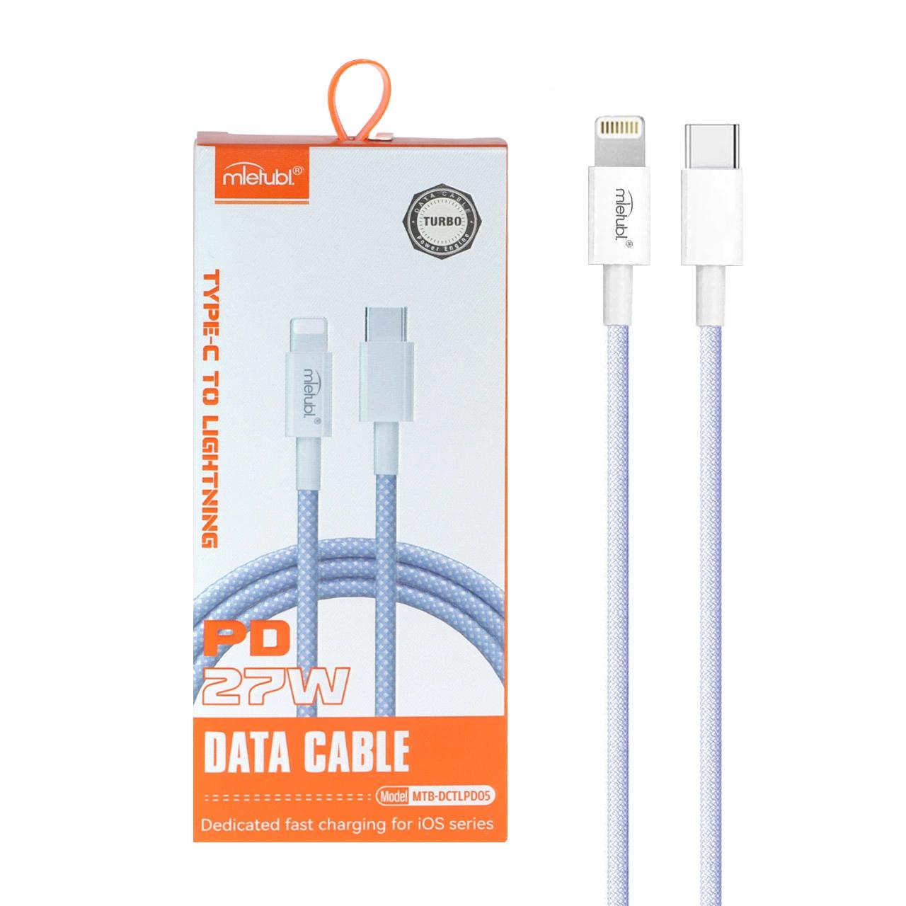 کابل شارژ PD و فست Mietubl Type-C To Lightning مدل MTB-DCTLPD05 27W