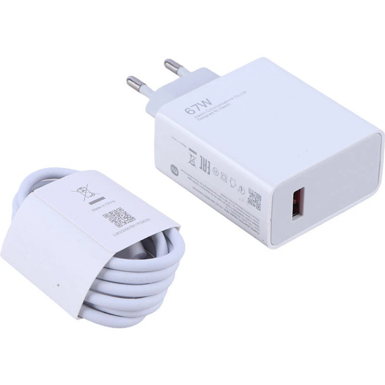 شارژر دیواری 67 وات شیائومی MDY-12-EZ 6.1A + کابل تایپ سی و جعبه گوشی